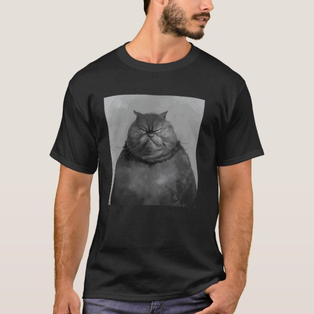 bad-tempered cat, funny cat 1 T-Shirt (Front)