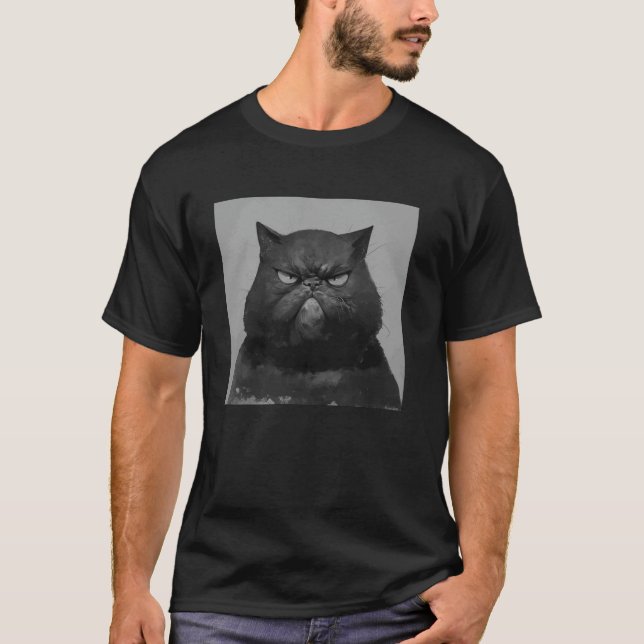 bad-tempered cat, funny cat 5 T-Shirt (Front)