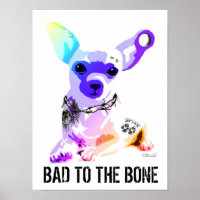 Bad to the Bone Chihauhau dog tattoos and piercing