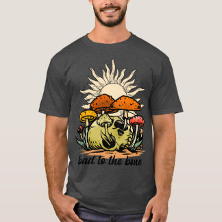 Bad To The Bone Creepy Retro Vintage Skull With Gr T-Shirt