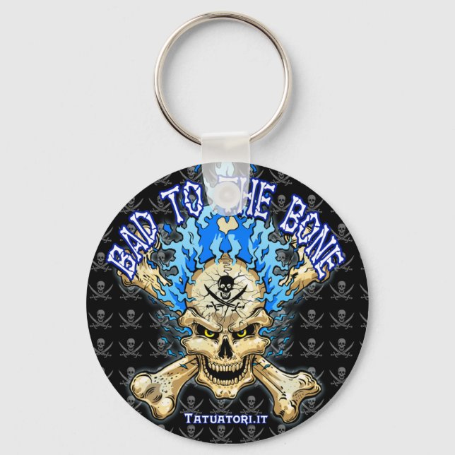 Bad to the Bone Key Ring (Front)