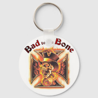 Bad to the bone key ring