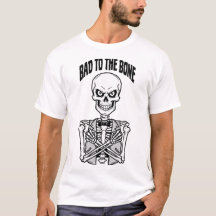 Bad to the Bone Skeleton Biker Design