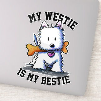 Bad To The Bone Westie Sticker