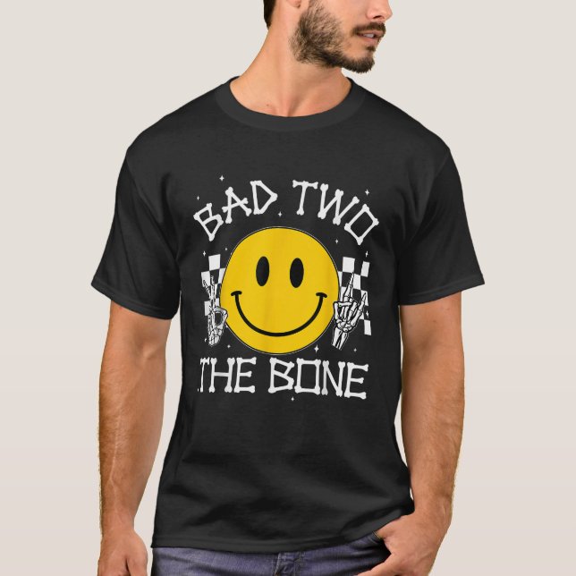 Bad Two The Bone 2nd Birthday 2 Years Old Boy Matc T-Shirt (Front)