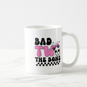 Bad Two The Bone 2nd Birthday Kid Girl Spooky Birt Coffee Mug