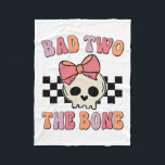 Bad Two The Bone Birthday 2 Years Old Birthday Kid Fleece Blanket<br><div class="desc">Bad Two The Bone Birthday 2 Years Old Birthday Kid Girl</div>