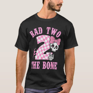 Bad Two The Bone Birthday 2 Years Old Nk Checkered T-Shirt