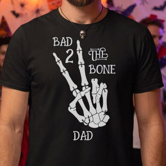 Bad Two The Bone Dad! Halloween 2nd Birthday Party T-Shirt