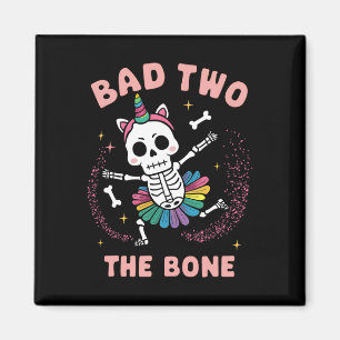 Bad Two The Bone Halloween Birthday 2nd Birthday G Magnet