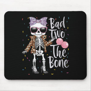 Bad Two The Bone Halloween Birthday 2nd Birthday G Mouse Mat