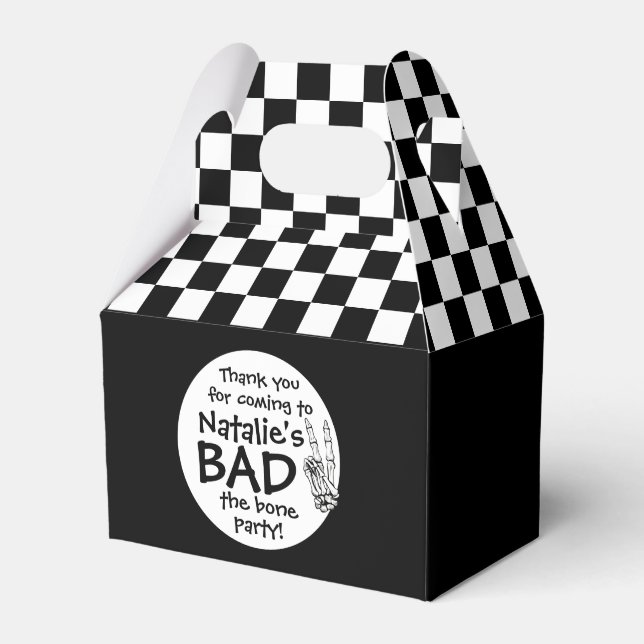 Bad Two The Bone Personalised 2nd Birthday Party Favour Box (Front Side)
