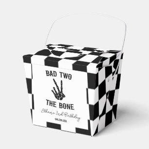 Bad Two The Bone Skeleton 2nd Birthday Party Favour Box