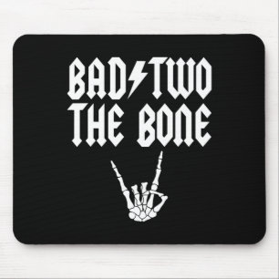 Bad Two The Bone Skeleton Hand Family 2nd Birthday Mouse Mat