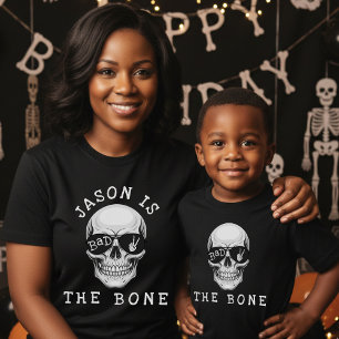 Bad Two the Bone Skeleton Skull 2nd Birthday Party T-Shirt