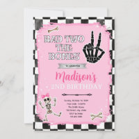 Bad two the bones halloween Invitation