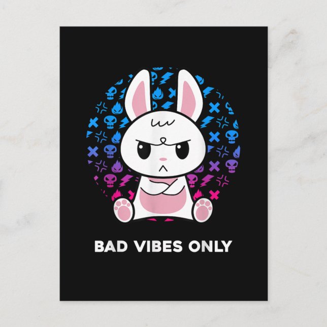 Bad Vibes Only Holiday Postcard (Front)