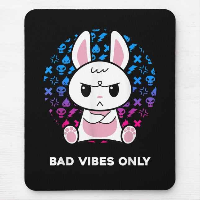 Bad Vibes Only Mouse Mat (Front)