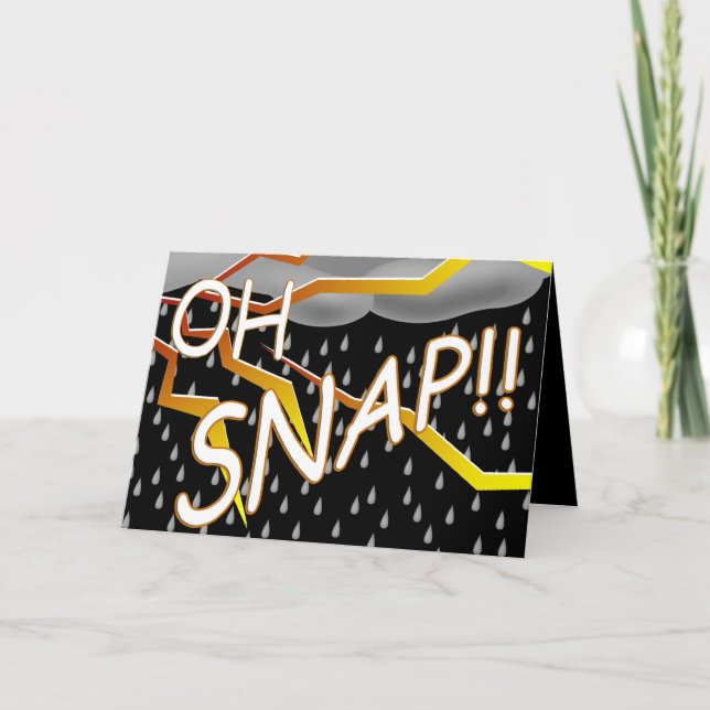 Bad Weather Cancelled Event Greeting Card (Front)