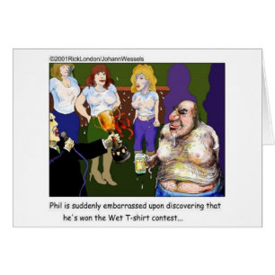 Bad Wet Tee Contest Funny Cartoon Gifts & Tees