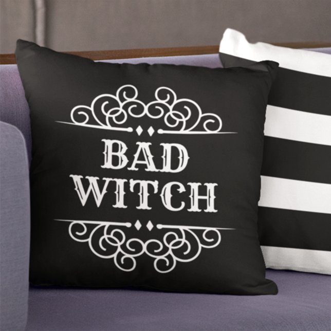 Bad Witch Black Custom Halloween Cushion (Creator Uploaded)