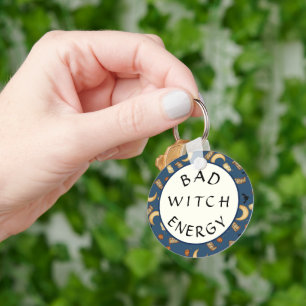 Bad Witch Energy Celestial Halloween Keychain