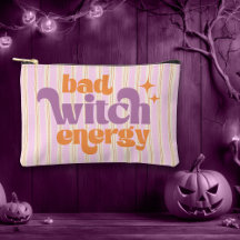 Bad Witch Energy Orange and Purple Striped