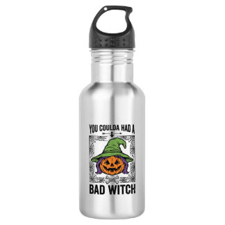 Bad Witch Funny Halloween Pumpkin Witch_1 532 Ml Water Bottle
