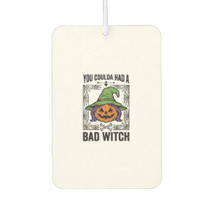 Bad Witch Funny Halloween Pumpkin Witch_1 Car Air Freshener