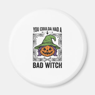 Bad Witch Funny Halloween Pumpkin Witch_1 Magnet