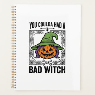Bad Witch Funny Halloween Pumpkin Witch_1 Planner