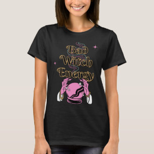 Bad Witch Spooky Halloween Adult Graphic Energy T-Shirt
