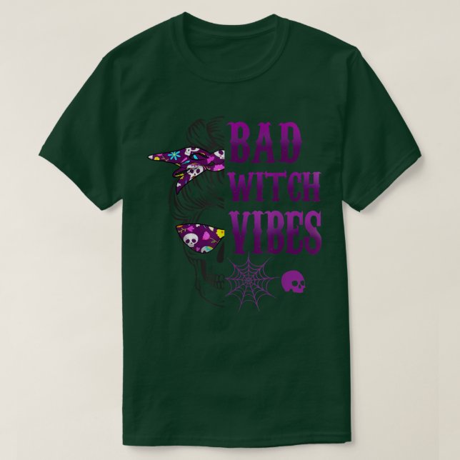 Bad Witch Vibes Halloween  T-Shirt (Design Front)