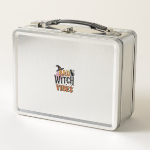 Bad Witch Vibes Vintage Halloween Shirt Design_1 Metal Lunch Box