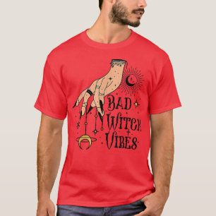 Bad Witch Vibes Vintage Witchy Witch Mom Halloween T-Shirt