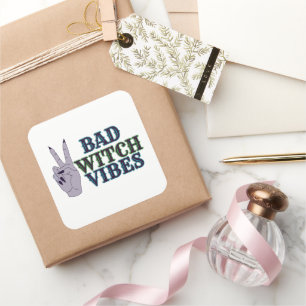 Bad Witch Vibes Witchy Hands Square Sticker