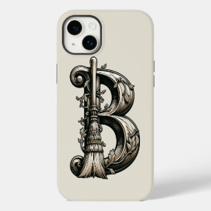 Bad Witch Witchy Broom Letter B Custom Initial  iPhone 14 Plus Case
