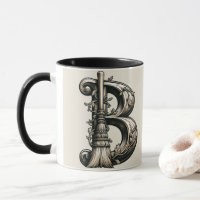 Bad Witch Witchy Broom Letter B Custom Initial