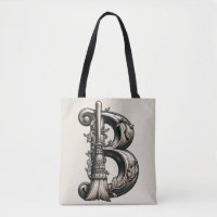 Bad Witch Witchy Broom Letter B Custom Initial 