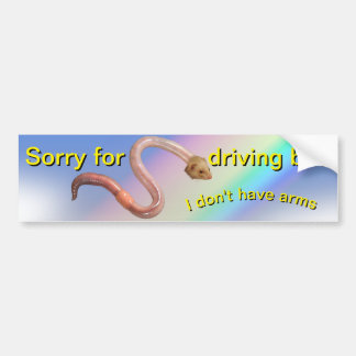 Bad worm bumper sticker