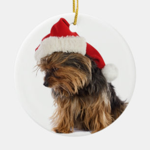 Bad Yorkie Christmas Ornament