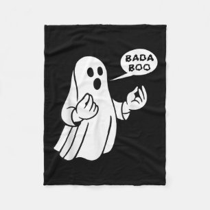 Bada Boo Italian Ghost Funny Halloween T-shirt_1.p Fleece Blanket