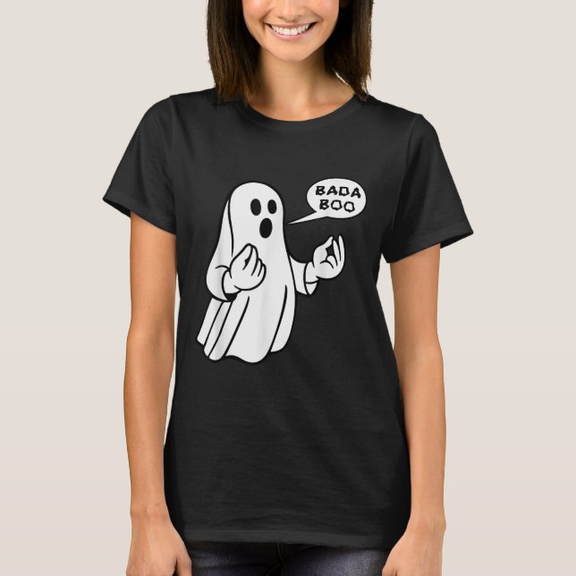 Bada Boo Italian Ghost Funny Halloween T-shirt_1.p T-Shirt (Front)