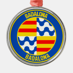 Badalona Round Emblem Metal Tree Decoration