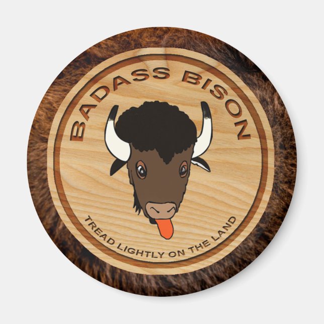 Badass Bison Farm Logo Magnet (Front)