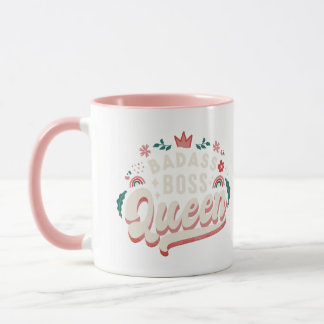Badass Boss Queen | Empowering Retro Feminist Mug