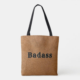 Badass Brown Faux Rawhide Western Look Tote