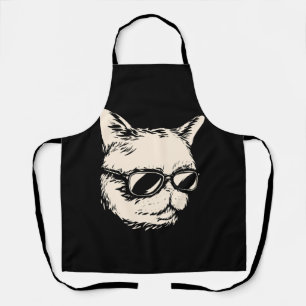 Badass cat with sunglasses cattitude apron