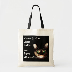 Badass Cats - "The Dark Side has Cookies" Tote Bag
