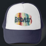 Badass Colorful Rainbow Handlettering Design Trucker Hat<br><div class="desc">Handlettering Art just for you! Check my shop for more designs!</div>